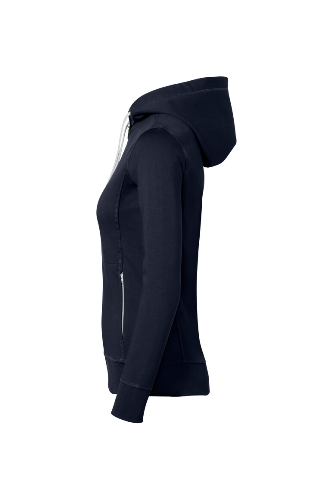 HAKRO Damen Kapuzenjacke Bonded ECO, tinte/silber