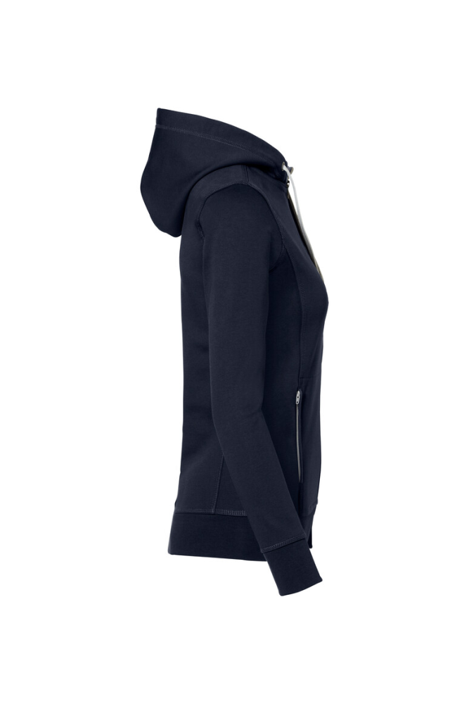 HAKRO Damen Kapuzenjacke Bonded ECO, tinte/silber