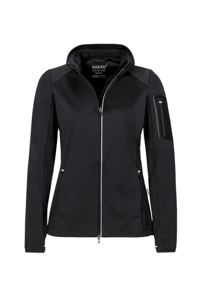 HAKRO Damen Light-Softshelljacke Sidney, schwarz, L