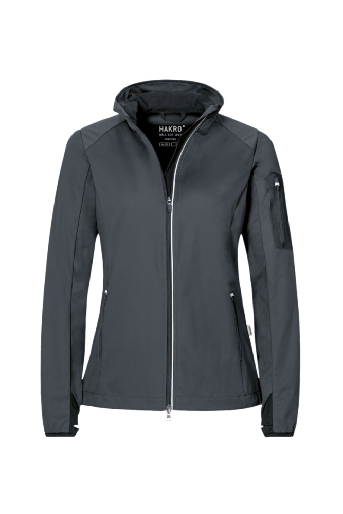 HAKRO Damen Light-Softshelljacke Sidney, anthrazit, 6XL
