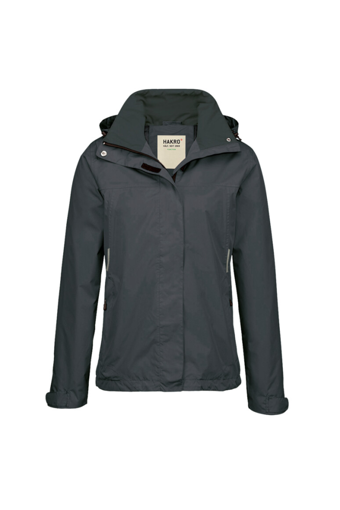 HAKRO Damen Regenjacke Colorado, anthrazit, XS
