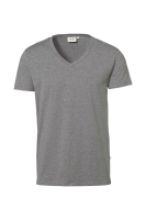 HAKRO V-Shirt Stretch, grau meliert