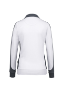 HAKRO Damen Sweatjacke Contrast MIKRALINAR®, weiss/anthrazit