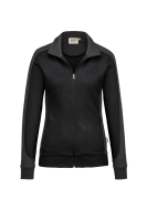 HAKRO Damen Sweatjacke Contrast MIKRALINAR®, schwarz/anthrazit