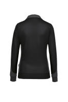 HAKRO Damen Sweatjacke Contrast MIKRALINAR®, schwarz/anthrazit