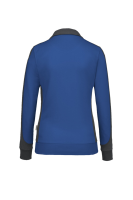 HAKRO Damen Sweatjacke Contrast MIKRALINAR®, royalblau/anthrazit