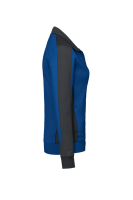 HAKRO Damen Sweatjacke Contrast MIKRALINAR®, royalblau/anthrazit