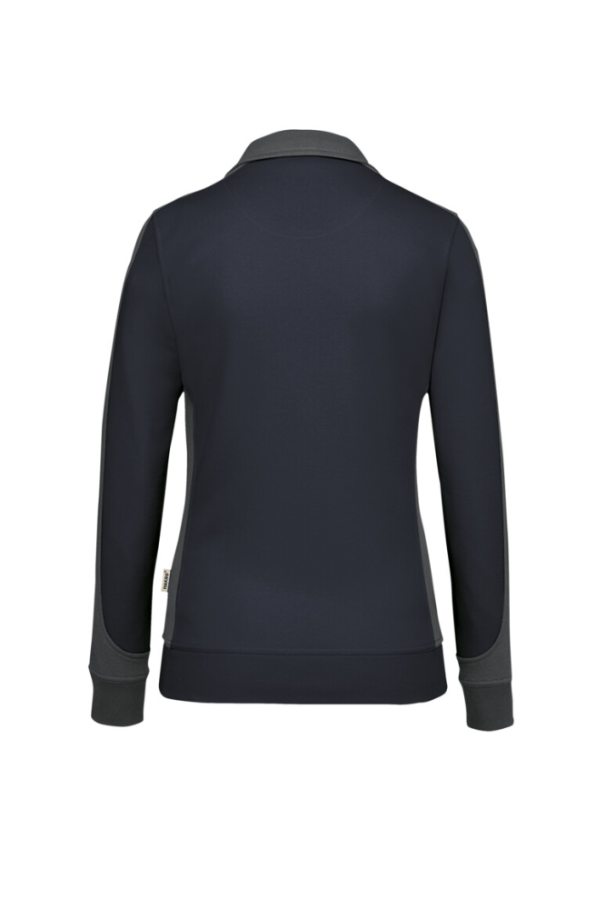 HAKRO Damen Sweatjacke Contrast MIKRALINAR®, tinte/anthrazit