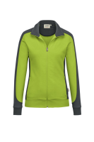 HAKRO Damen Sweatjacke Contrast MIKRALINAR®, kiwi/anthrazit
