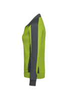 HAKRO Damen Sweatjacke Contrast MIKRALINAR®, kiwi/anthrazit