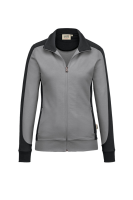 HAKRO Damen Sweatjacke Contrast MIKRALINAR®, titan/anthrazit
