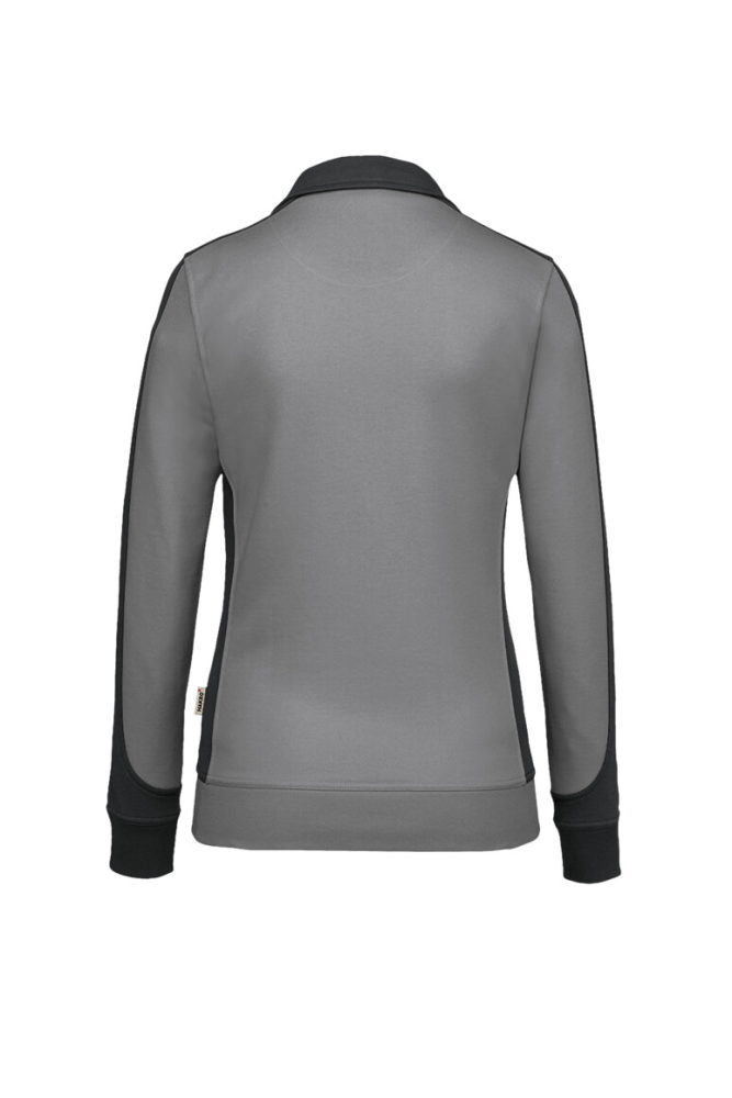 HAKRO Damen Sweatjacke Contrast MIKRALINAR®, titan/anthrazit