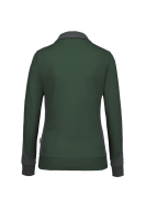 HAKRO Damen Sweatjacke Contrast MIKRALINAR®, tanne/anthrazit