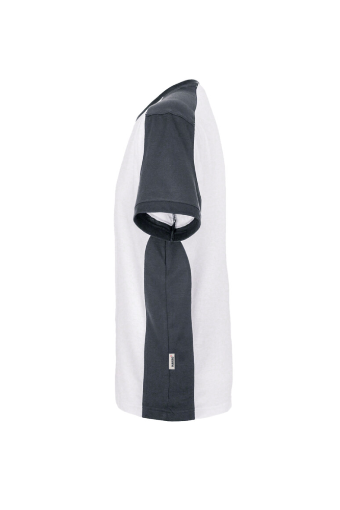 HAKRO T-Shirt Contrast MIKRALINAR®, weiss/anthrazit