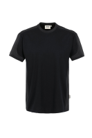 HAKRO T-Shirt Contrast MIKRALINAR®, schwarz/anthrazit