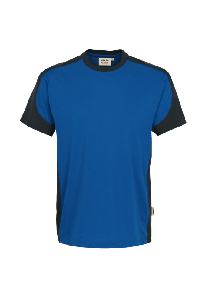 HAKRO T-Shirt Contrast MIKRALINAR®, royalblau/anthrazit