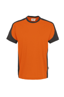 HAKRO T-Shirt Contrast MIKRALINAR®, orange/anthrazit