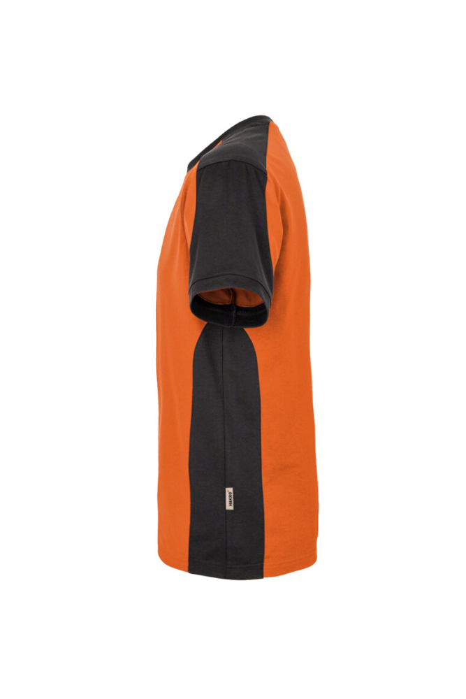 HAKRO T-Shirt Contrast MIKRALINAR®, orange/anthrazit
