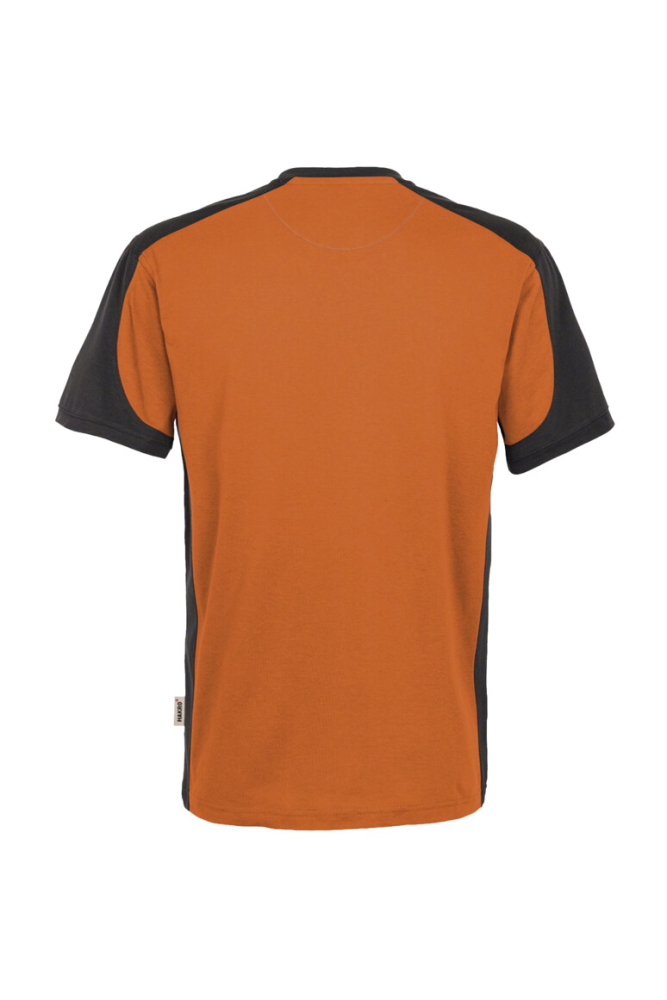 HAKRO T-Shirt Contrast MIKRALINAR®, orange/anthrazit