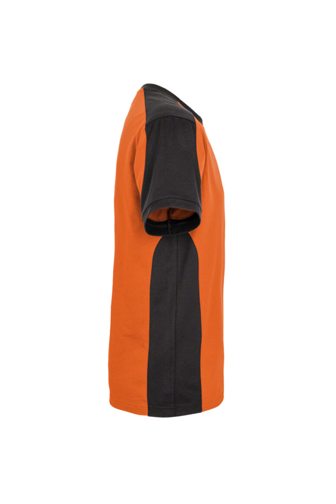 HAKRO T-Shirt Contrast MIKRALINAR®, orange/anthrazit
