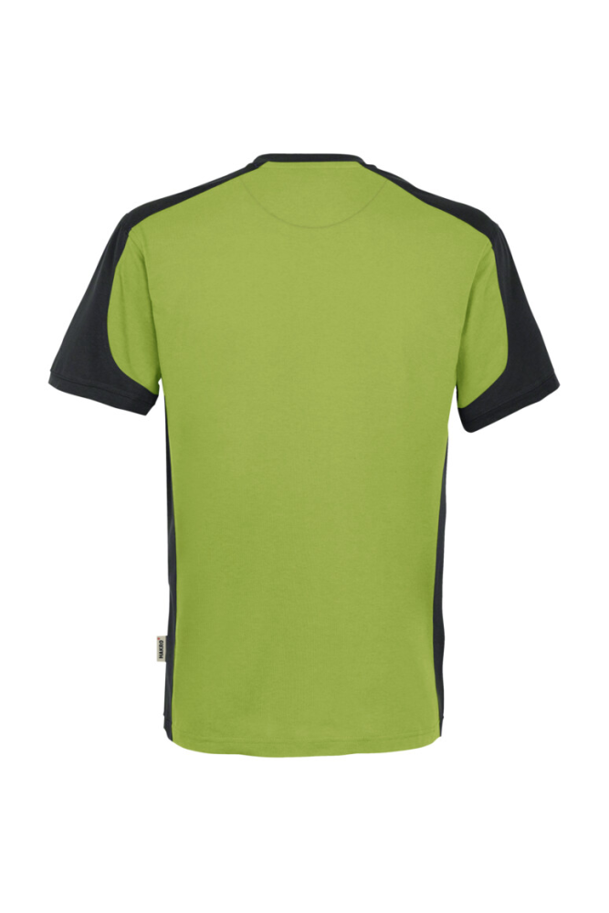 HAKRO T-Shirt Contrast MIKRALINAR®, kiwi/anthrazit