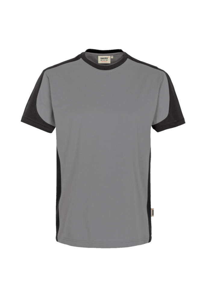 HAKRO T-Shirt Contrast MIKRALINAR®, titan/anthrazit