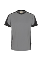 HAKRO T-Shirt Contrast MIKRALINAR®, titan/anthrazit
