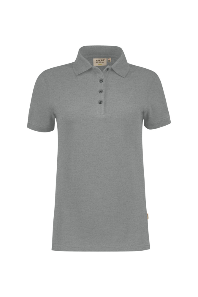 HAKRO Damen Poloshirt Bio-Baumwolle GOTS, grau meliert