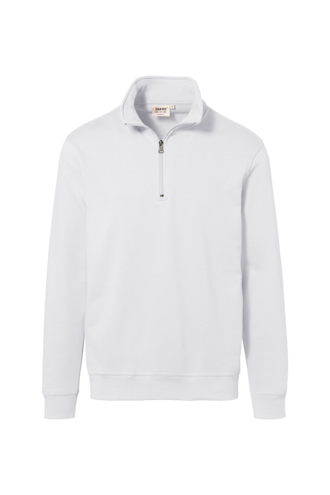 HAKRO zip-sweatshirt premium, weiß