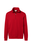 HAKRO zip-sweatshirt premium, rot