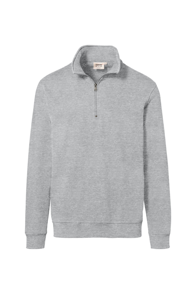 HAKRO Zip-Sweatshirt Premium, ash meliert
