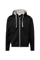 HAKRO Kapuzenjacke Bonded ECO, schwarz/silber