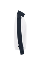 HAKRO Zip-Sweatshirt Contrast MIKRALINAR®, weiss/anthrazit