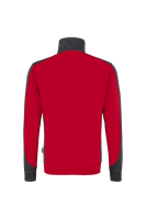 HAKRO Zip-Sweatshirt Contrast MIKRALINAR®, rot/anthrazit