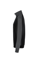 HAKRO Zip-Sweatshirt Contrast MIKRALINAR®, schwarz/anthrazit