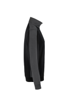 HAKRO Zip-Sweatshirt Contrast MIKRALINAR®, schwarz/anthrazit