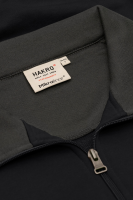 HAKRO Zip-Sweatshirt Contrast MIKRALINAR®, schwarz/anthrazit