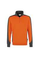 HAKRO Zip-Sweatshirt Contrast MIKRALINAR®, orange/anthrazit
