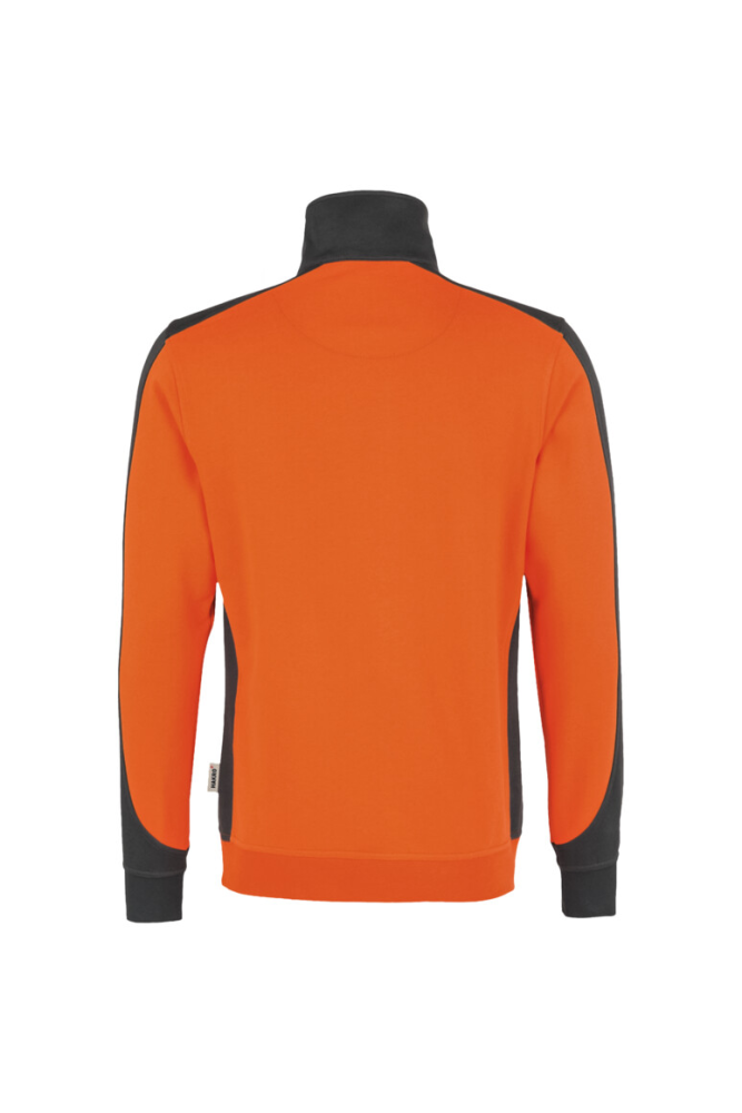 HAKRO Zip-Sweatshirt Contrast MIKRALINAR®, orange/anthrazit