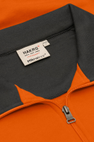 HAKRO Zip-Sweatshirt Contrast MIKRALINAR®, orange/anthrazit