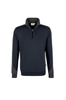 HAKRO Zip-Sweatshirt Contrast MIKRALINAR®, tinte/anthrazit