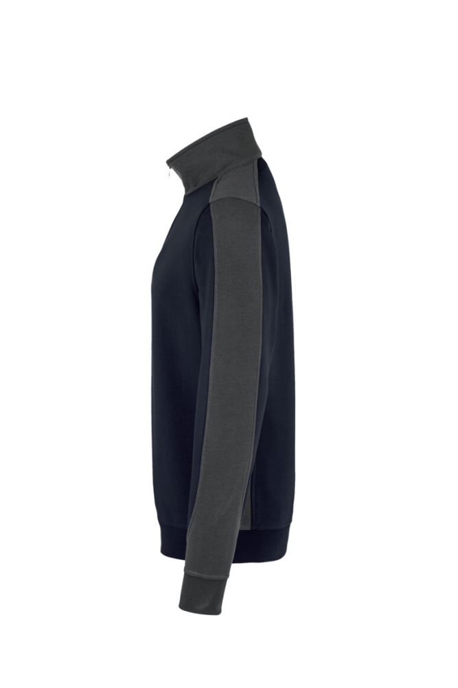 HAKRO Zip-Sweatshirt Contrast MIKRALINAR®, tinte/anthrazit