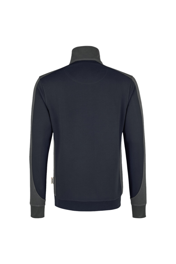 HAKRO Zip-Sweatshirt Contrast MIKRALINAR®, tinte/anthrazit