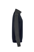HAKRO Zip-Sweatshirt Contrast MIKRALINAR®, tinte/anthrazit