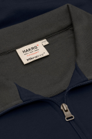HAKRO Zip-Sweatshirt Contrast MIKRALINAR®, tinte/anthrazit