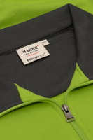 HAKRO Zip-Sweatshirt Contrast MIKRALINAR®, kiwi/anthrazit