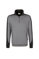 HAKRO Zip-Sweatshirt Contrast MIKRALINAR®, titan/anthrazit