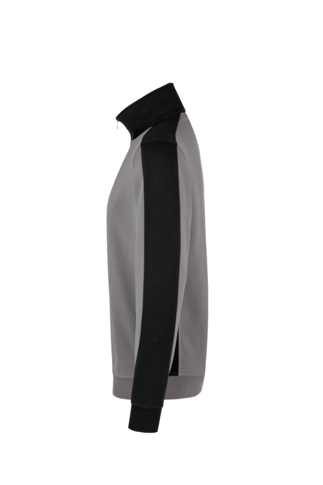 HAKRO Zip-Sweatshirt Contrast MIKRALINAR®, titan/anthrazit