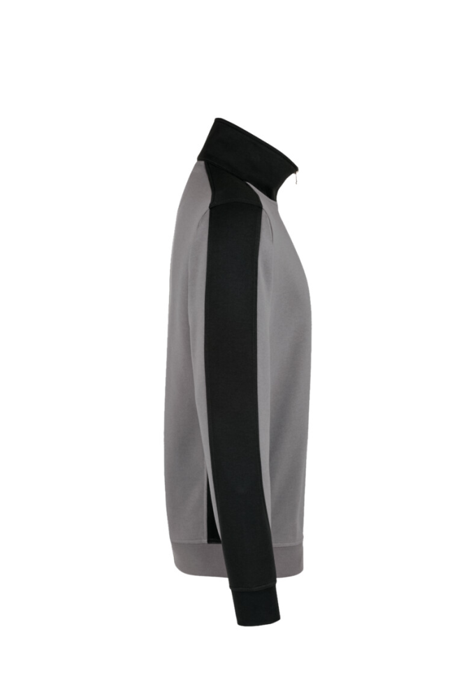 HAKRO Zip-Sweatshirt Contrast MIKRALINAR®, titan/anthrazit