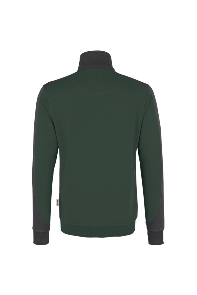 HAKRO Zip-Sweatshirt Contrast MIKRALINAR®, tanne/anthrazit